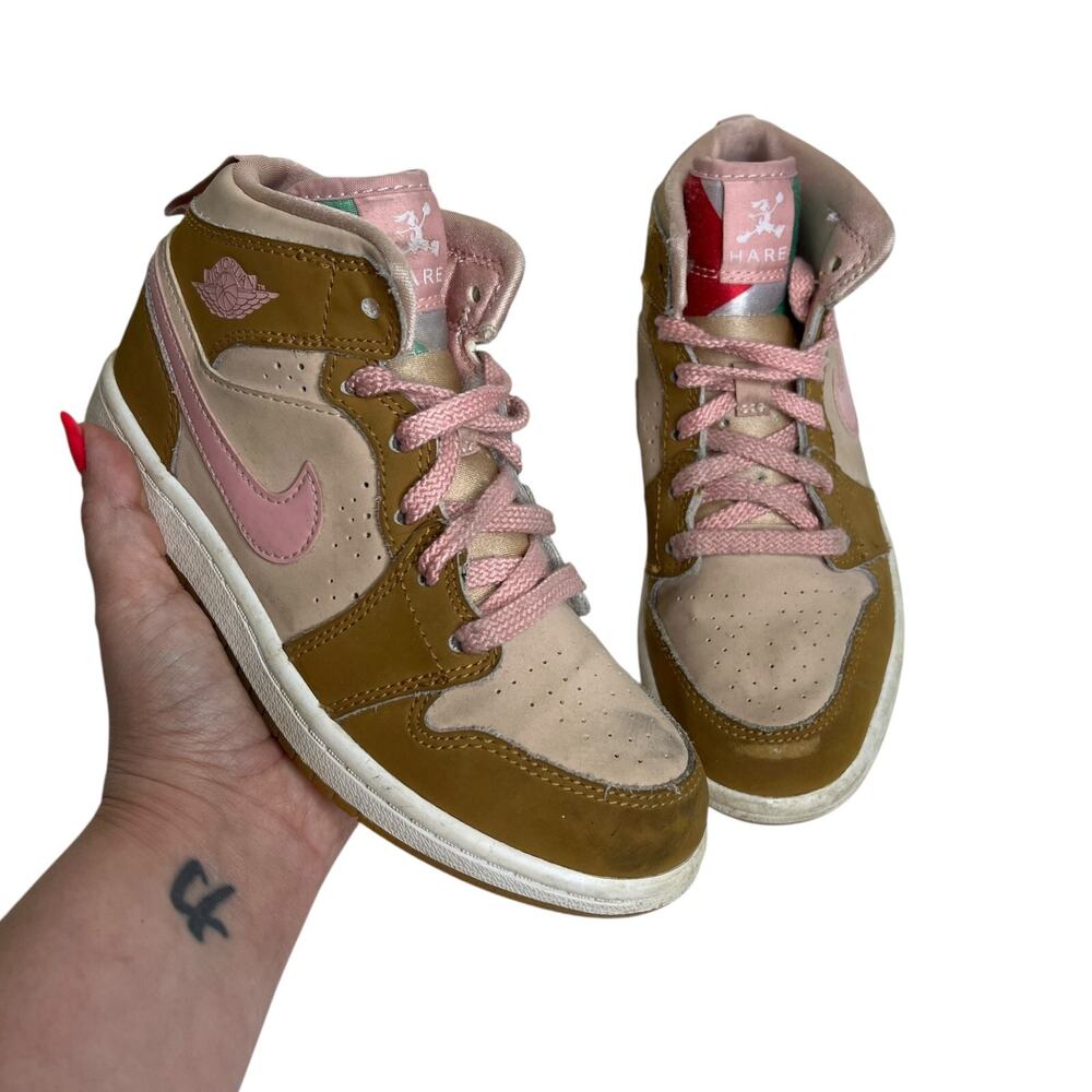 Nike Air Jordan 1 Mid GP Lola Bunny Hare Sneakers 724073 Space Jam Youth 1Y